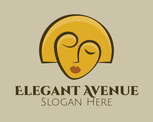 Gold Woman Elegant logo design