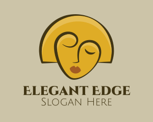 Gold Woman Elegant logo design