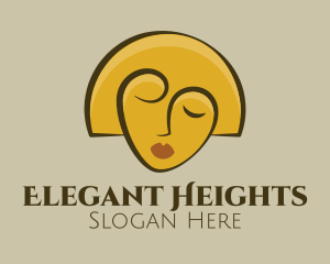 Gold Woman Elegant logo design