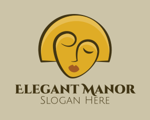 Gold Woman Elegant logo design