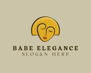 Gold Woman Elegant logo design