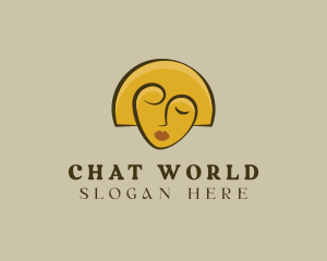 Gold Woman Elegant logo design