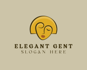 Gold Woman Elegant logo design