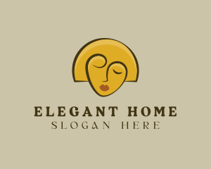 Gold Woman Elegant logo design