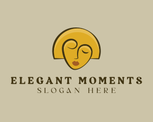 Gold Woman Elegant logo design