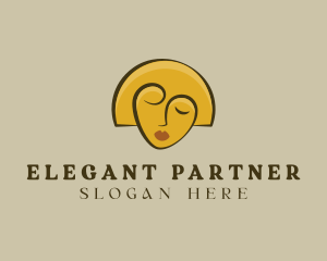 Gold Woman Elegant logo design