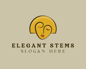 Gold Woman Elegant logo design