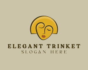 Gold Woman Elegant logo design