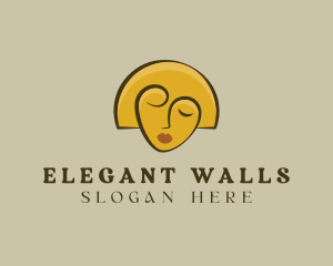 Gold Woman Elegant logo design