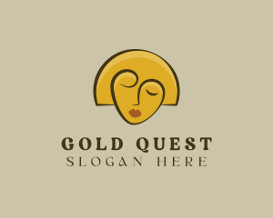 Gold Woman Elegant logo design