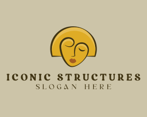 Gold Woman Elegant logo design