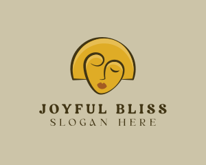 Gold Woman Elegant logo design