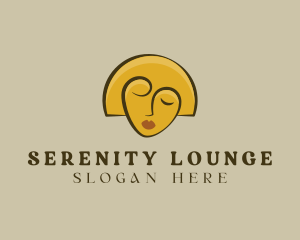 Gold Woman Elegant logo design