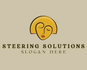 Gold Woman Elegant logo design