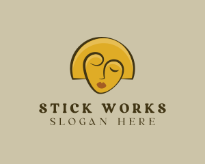 Gold Woman Elegant logo design