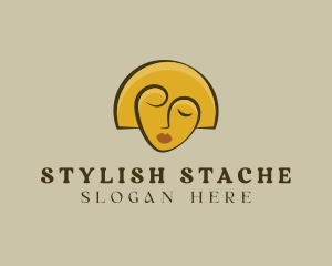 Gold Woman Elegant logo design