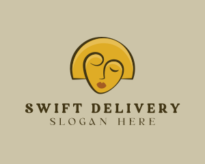 Gold Woman Elegant logo design