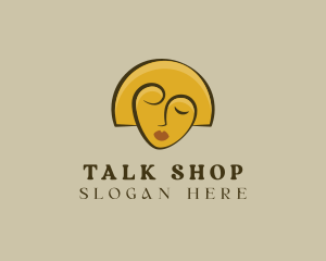 Gold Woman Elegant logo design