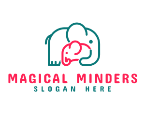 Elephant Mother Love logo design