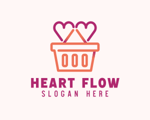 Heart Shopping Basket logo