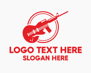 Guitar - Guitar Rifle Band logo design