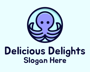 Cute Octopus Tentacles Logo