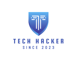 Tech Security Business Letter T logo design