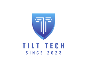 Tech Security Business Letter T logo design