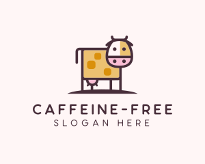 Cute Cow Milk logo design