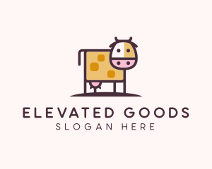 Cute Cow Milk logo design