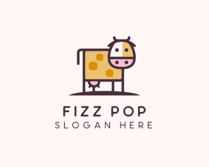 Cute Cow Milk logo design