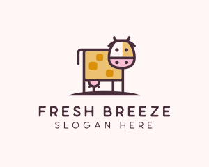 Cute Cow Milk logo design