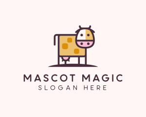 Cute Cow Milk logo design