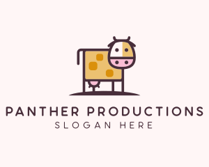 Cute Cow Milk logo design