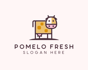 Cute Cow Milk logo design