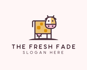 Cute Cow Milk logo design