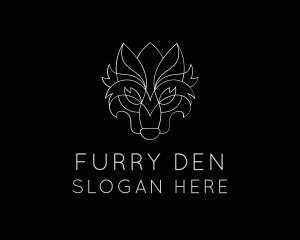 Furry Wolf Animal  logo