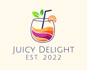 Colorful Tropical Juice logo design