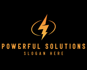 Lightning Bolt Electrician  logo design