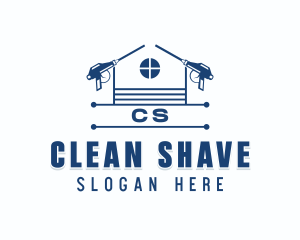 Clean Sanitation Pressure Washer logo design