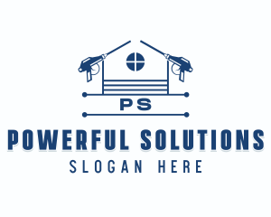 Clean Sanitation Pressure Washer logo design