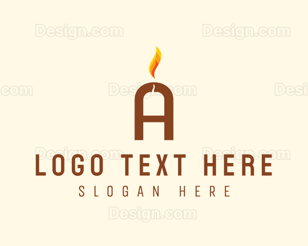 Ambience Candle Letter A Logo