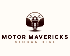 Motorcycle Moto Biker logo design