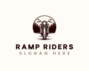 Motorcycle Moto Biker logo design