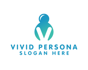 Generic Person Letter V logo design