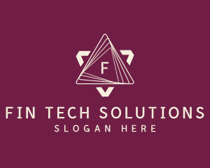 Cyber Tech Triangle logo design