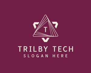 Cyber Tech Triangle logo design