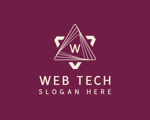 Cyber Tech Triangle logo design