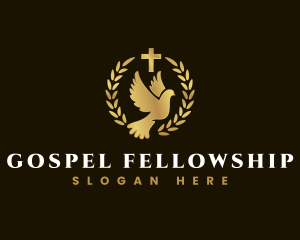 Christian Dove Wreath logo