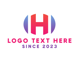 Minimalist H Badge logo